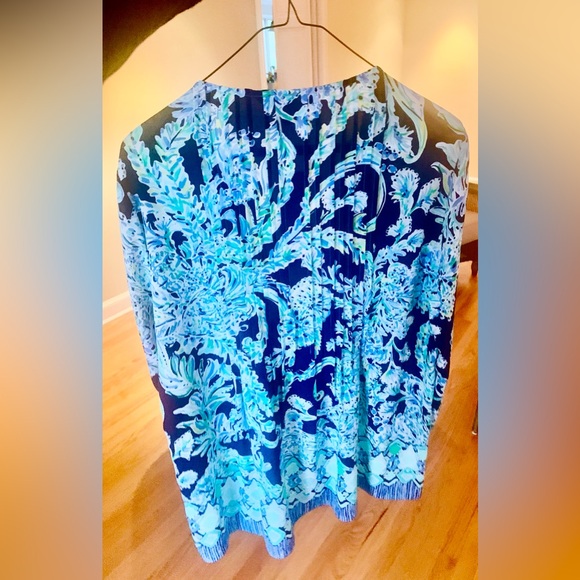 LILLY PULITZER Marilina High Tide Navy Scuba Doo Engineered Tunic (M) *NWT!👗🔖* - Picture 9 of 16